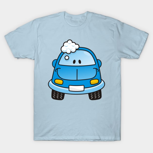 Blue Car with Bubbles T-Shirt by sifis